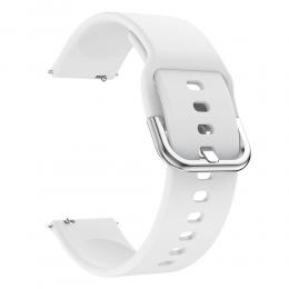  Silikon Armband För Smartwatch (20mm) - Vit - Teknikhallen.se