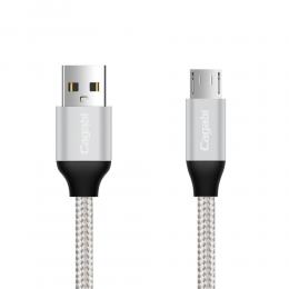 Cababi Cababi Micro USB Quick Charge 1 m - Grå/Silver - Teknikhallen.se