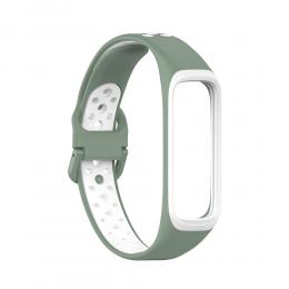 Samsung Galaxy Fit 2 SM-R220 Armband Ihåligt Silikon Grön/Vit