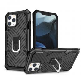  iPhone 12 / 12 Pro - Shockproof Tyre Ring Skal - Svart - Teknikhallen.se