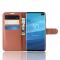 Samsung Galaxy S10 Plus - Litchi Plnboksfodral - Brun