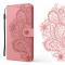 Samsung Galaxy S21 - Flower Mandala Fodral - Ljus Rosa