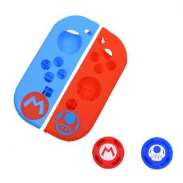 2-PACK Nintendo Switch Joy-Con Skal Silikon Blå/Röd