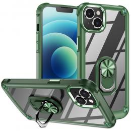 iPhone 15 Plus Skal Ring Shockproof Hybrid Grön