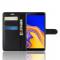Samsung Galaxy J4 Plus - Litchi Plnboksfodral - Svart