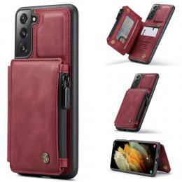 Samsung Galaxy S21 Plus - CASEME Skal med Plånboksfunktion - Röd