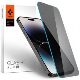 Spigen Spigen iPhone 14 Pro Glas.tR Slim Skärmskydd Härdat Glas Privacy - Teknikhallen.se