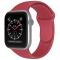 Apple Watch 42/44/45/49 mm Silikon Armband (M/L) Crimson