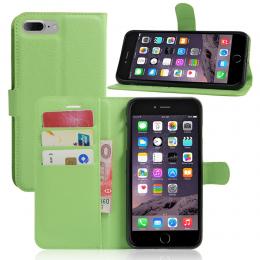 iPhone 7/8 Plus - Litchi Plånboksfodral - Grön