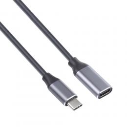 25 cm USB-C Hane - USB-C Hona Adapter Kabel Svart
