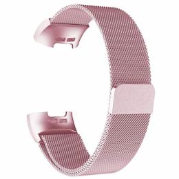  Milanese Loop Metall Armband Fitbit Charge 4/3 Ljus Rosa - Teknikhallen.se