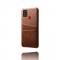 Samsung Galaxy A21s - Skal med Kortfack - Brun