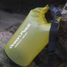 15L Genomskinlig Dry Bag Vattentät Sjösäck / Packpåse Gul
