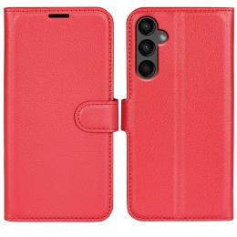 Samsung Galaxy A15 5G Fodral Litchi Läder Röd