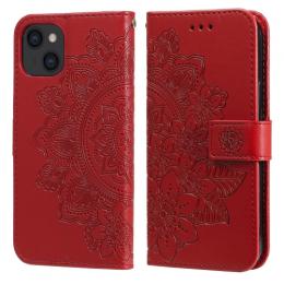 iPhone 14 Fodral Mandala Blomma Röd