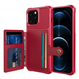 iPhone 13 Pro Max Skal Med Magnetisk Plånbok Röd