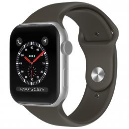 Apple Watch 42/44/45/49 mm Silikon Armband (S/M) Mörk Brun