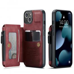 CASEME iPhone 13 Mini Skal Med Magnetisk Plånbok Röd