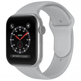Apple Watch 42/44/45/49 mm Silikon Armband (S/M) Ljus Grå