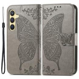 Samsung Galaxy S24 Plus Fodral Big Butterfly Grå