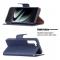Samsung Galaxy S22 Plus Fodral Litchi Textur Lder Mrk Bl