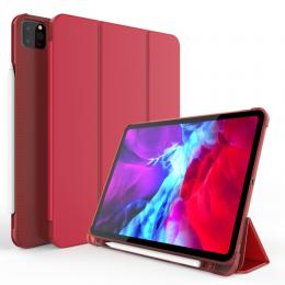 iPad Pro 11 (2018/2020/2021) - Tri-Fold Smart Fodral Pennhållare - Röd
