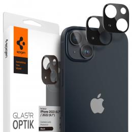 Spigen iPhone 14 / 14 Plus 2-PACK Optik GLAS.tR Linsskydd Svart