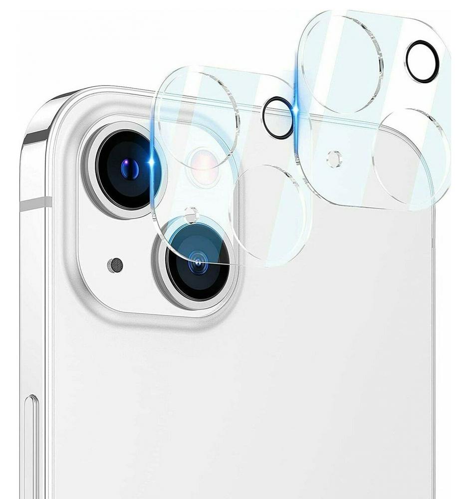 2-Pack iPhone 13/13 Mini Linsskydd Hrdat Glas Transparent