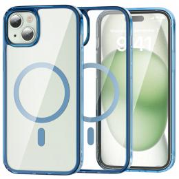 ColorPop iPhone 15 Plus Skal CH MagSafe Transparent/Mörk Blå