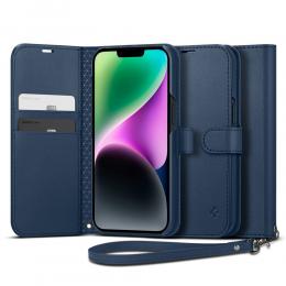 Spigen iPhone 14 Fodral Wallet S Classic Blue