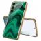 GKK Galaxy S24 Plus Skal Hrdat Glas Electroplate Peacock Green