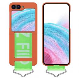 Samsung Galaxy Z Flip 5 Skal Bälte Orange/Grön