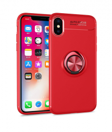 iPhone Xs Max - Ring Skal - Röd