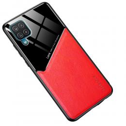 Samsung Galaxy A12 - Hybrid Skal Med Inbyggd Magnetplatta - Röd