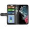 Samsung Galaxy S23 Ultra Fodral Crazy Horse Lder Svart