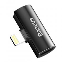 BASEUS Baseus USB Adapter 2x Lightning Port - Svart - Teknikhallen.se