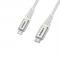 OtterBox Premium 1m USB-C - Lightning Kabel Nylonfltad Vit
