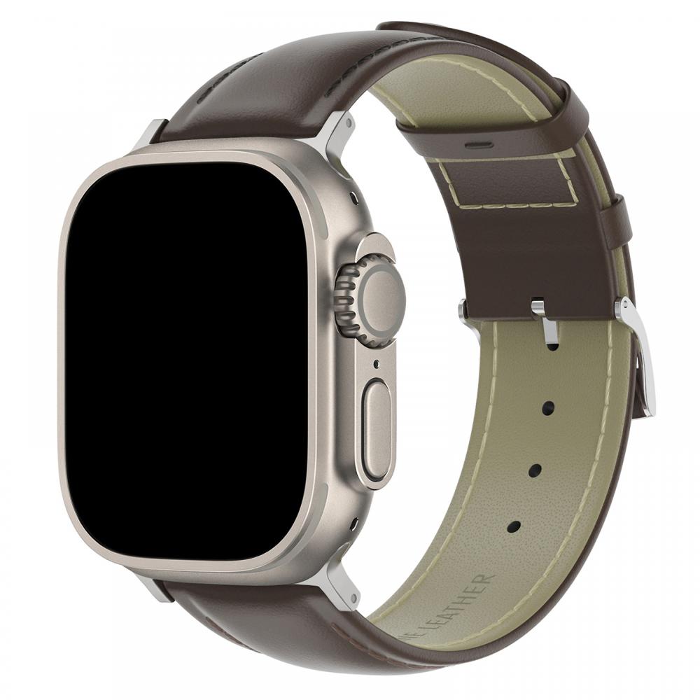 kta Lder Armband Apple Watch 41/40/38 mm Mrk Brun