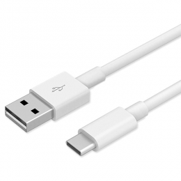  USB-C Quick Charge Laddare / Kabel / Type-C - 1 Meter - Vit - Teknikhallen.se