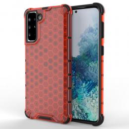 Samsung Galaxy S21 Plus - Armor Honeycomb Textur - Röd