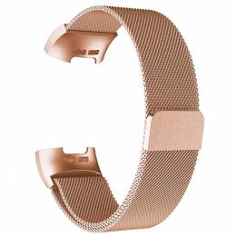 Milanese Loop Metall Armband Fitbit Charge 4/3 Roséguld