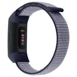  Nylon Loop Armband Justerbart Fitbit Charge 3 / 4 Blå - Teknikhallen.se