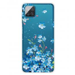 Samsung Galaxy A12 - Skal Med Tryck - Blå Blommor