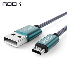 ROCK 1m Micro-Usb Nylon Kabel - Mörk Blå