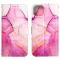 iPhone 14 Plus Fodral Marmor Textur Rosa/Lila/Guld