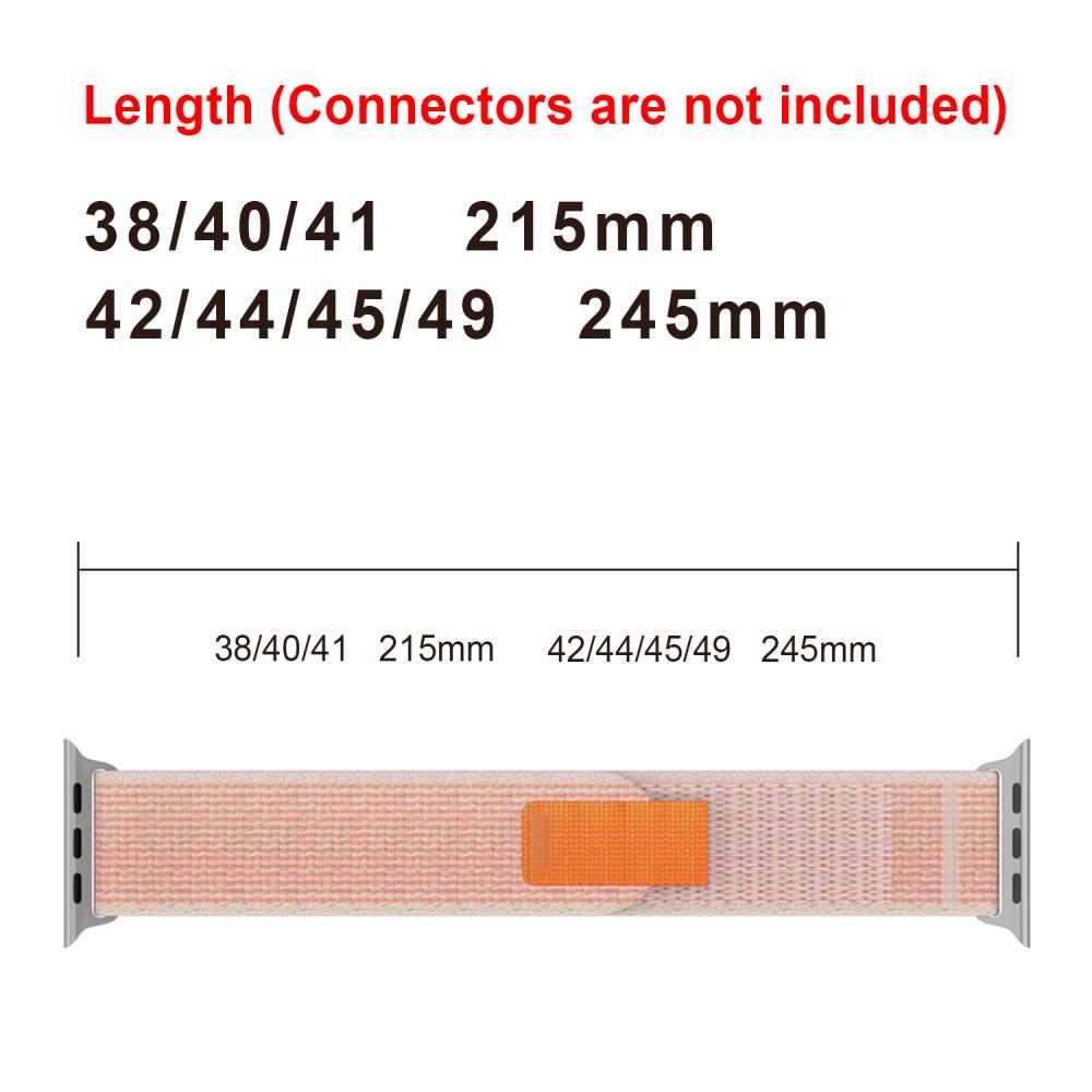 Apple Watch 42/44/45/49 mm Armband Nylon Trail Loop Rosa