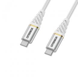 OtterBox Premium 1m PD USB-C - USB-C Kabel Nylonflätad Vit