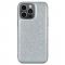 DG.MING iPhone 12 / 12 Pro Skal Lder Glitter Silver
