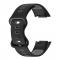 Fitbit Charge 6 / 5 Armband Silikon Tvfrgat Svart/Gr