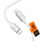Spigen ArcWire MFi 2m Lightning - USB-C Laddkabel Vit